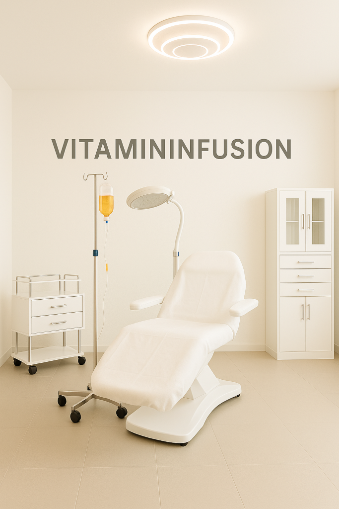 Vitamininfusion in moderner Privatpraxis in Düsseldorf-Oberkassel – Infusionstherapie für Energie, Immunsystem & Regeneration